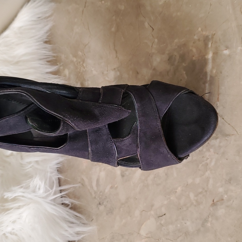 Camilla skovgaard blue platform heel Stiletto open toe shoe size 36.5 - Picture 14 of 16